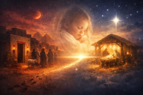 出エジプトの過越の夜とイエス・キリストの生誕を重ねた幻想的な光の風景