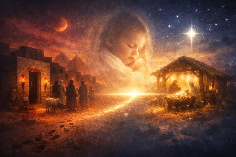 出エジプトの過越の夜とイエス・キリストの生誕を重ねた幻想的な光の風景